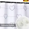 Duschvorhang FASTY Herzen Anti-Schimmel Polyester Produktbild-Vorschau 2