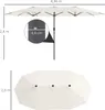 Outsunny Doppelsonnenschirm 436 x 260 cm UV Schutz Stahl Produktbild-Vorschau 12