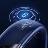 Close-up shot of a dark blue electronic device with a digital display showing 100% battery charge. Produktbild-Vorschau