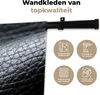 MuchoWow® Wandteppich Wandbehang Leder - Textur - Schwarz - Produktbild-Vorschau 3