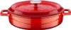 A red enameled cast iron pot with a lid. Podgląd zdjęcia produktu