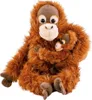 Kuscheltier Orang Utan Affe mit Baby 28 cm sitzend Uni-Toys Produktbild-Vorschau 1