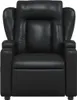A black leather recliner chair is shown from the front. Voir les images du produit