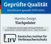A certification badge for a product. Produktbild-Vorschau