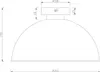 A technical drawing of a ceiling lamp with dimensions indicated. Anteprima dell’immagine prodotto