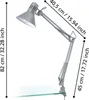 Eglo 90874 FIRMO E27 Klemmleuchte Silber Produktbild-Vorschau 3