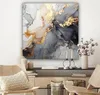 MuchoWow® - Leinwandbilder - Marmor - Schwarz - Gold - Produktbild-Vorschau 7