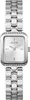 A silver Guess watch with a square face and a metal band, set against a white background. Produktbild-Vorschau