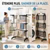 Sèche-linge pliable de 173 cm avec roulettes, Voir les images du produit 4