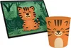 itenga Papierkorb mit Schreibunterlage KAWAII Motiv TIGER Produktbild-Vorschau 1