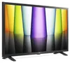 A black LG television set with a colorful abstract image displayed on its screen, resting on a black stand. Anteprima dell’immagine prodotto