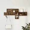 Porte-manteau mural avec étagère Chêne fumé 100 x 12 x 43,5 Voir les images du produit 3