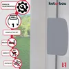 A close-up of a gray door handle with various icons and text labels on the left side, indicating product features and benefits. Náhľad obrázku produktu
