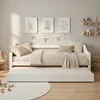 Homestyle4u Tagesbett 90x200 Ausziehbett Weiß mit Matratze Produktbild-Vorschau 27