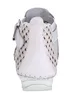 The back view of a white women's bootie. Produktbild-Vorschau