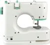A white electric sewing machine with green accents is shown against a white background. Produktbild-Vorschau