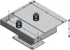 A 3D isometric diagram of a coffee table with dimensions and weights indicated. Podgląd zdjęcia produktu
