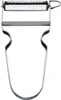 A studio shot of a stainless steel julienne peeler. Produktbild-Vorschau