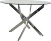 4-Fuß-Esstisch mit Ø110 cm Glasplatte Produktbild-Vorschau 2