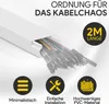 Kabelkanal aus hochwertigem PVC weiß Kabelleiste 2m - 5 Produktbild-Vorschau 2