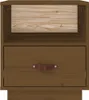 vidaXL Nachttisch Honigbraun 40x34x45 cm Massivholz Kiefer Produktbild-Vorschau 5