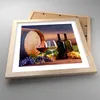Gerahmtes Poster - Rahmen in heller Eiche - Wein Weinberg Produktbild-Vorschau 3