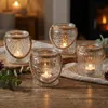 4er Set Windlicht Klar Glas H10cm Teelichthalter Tischdeko Produktbild-Vorschau 1