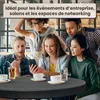 IvoQ Lot de 2 Mange-debout Noir – Inclus 2 Housses Voir les images du produit 6