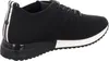 A side view of a black sneaker with white accents. Produktbild-Vorschau