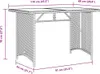 vidaXL Gartentisch mit Holzplatte Schwarz 110x68x70 cm Poly Produktbild-Vorschau 7