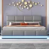 Polsterbett mit LED und hydraulischem Stauraum 160x200 cm Produktbild-Vorschau 5