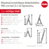 Escalera combinada de aluminio Hailo S100 ProfiLOT, de 3 Vista previa de la imagen del producto 18