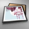 Gerahmtes Poster - Schwarzer Rahmen - Flamingos Palmen Mond Produktbild-Vorschau 3