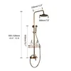 A vintage-style shower fixture with dimensions indicated. Náhľad obrázku produktu