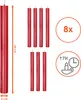 Echtwachs Stabkerzen geriffelt 8er Pack - rot - Festtags Produktbild-Vorschau 2