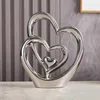 Dubbel Hart Ornament van Keramiek voor Thuisdecoratie Productafbeelding-voorbeeld 2