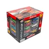 A box of toy cars with a clear plastic window showing the cars inside. Podgląd zdjęcia produktu