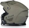 A side view of a matte sand-colored modular helmet. Náhled obrázku produktu