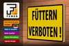 Holzschild Warnschild 30x20cm Füttern Verboten Produktbild-Vorschau 3