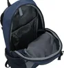 The inside of an open blue backpack is shown against a white background. Produktbild-Vorschau