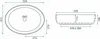 Technical drawings of a sink with dimensions. Produktbild-Vorschau