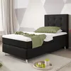 Boxspringbett Köln Plus 90x200 cm Webstoff Schwarz mit Produktbild-Vorschau 2