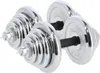 A pair of chrome dumbbells on a white background. Náhled obrázku produktu