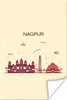 MuchoWow® Poster Indien - Skyline - Nagpur 120x180 cm - Produktbild-Vorschau 1