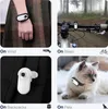 Collage showing a camera device attached to a wrist, a bicycle handlebar, a backpack, and a cat's collar. Náhled obrázku produktu