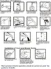 Diagrams showing the installation steps for a DIY wall clock. Produktbild-Vorschau