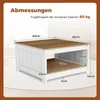 Tavolino da caffè quadrato in legno con contenitore - stile Anteprima dell’immagine prodotto 2