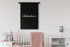 MuchoWow® Wandteppich Wandbehang Zitat - Abenteuer - Gold Produktbild-Vorschau 2