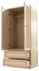 Kledingkast, 70x55x170 cm, in houtkleur, met dubbele deuren Productafbeelding-voorbeeld 1