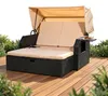 Mucola Fauteuil-cabine de plage en rotin Lit de bronzage Voir les images du produit 21